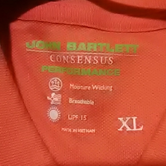 Coral and Navy blue John Bartlett 3 button shirt - Picture 3 of 4